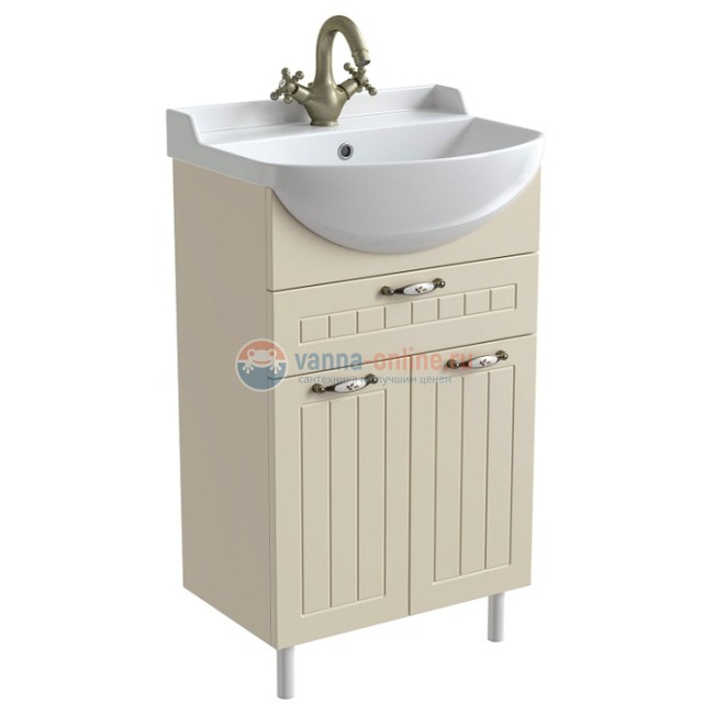 Тумба с раковиной Iddis Kantri KAN50W3i95K 50 см напольная, бежевый Тумба с раковиной Iddis Kantri KAN50W3i95K 50 см напольная, бежевый