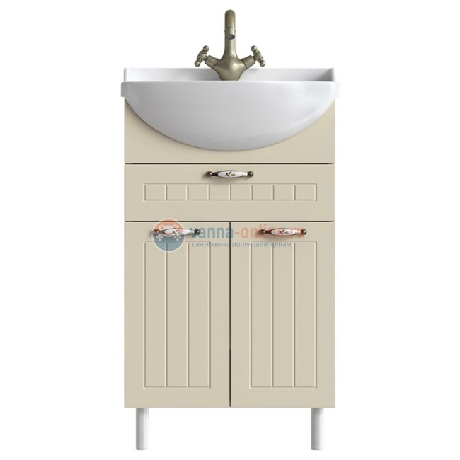 Тумба с раковиной Iddis Kantri KAN50W3i95K 50 см напольная, бежевый Тумба с раковиной Iddis Kantri KAN50W3i95K 50 см напольная, бежевый