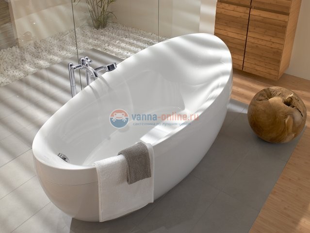 Ванна акриловая Villeroy&Boch Aveo UBQ194AVE9T1V-96, 190 x 95 см, star white, бесшовная