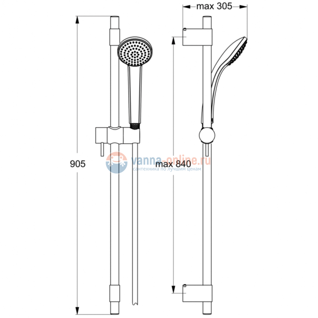 Душевой гарнитур Ideal Standard IDEALRAIN PRO B9831AA