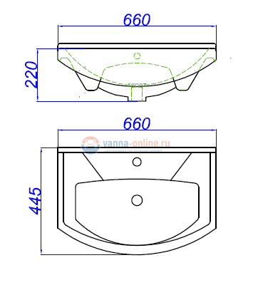 Раковина Aqwella Элеганс 650, 4620008192475