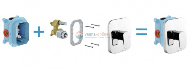 Смеситель для ванны и душа Ravak 10° Free -TD F 066.00 для R-box, хром Смеситель для ванны и душа Ravak 10° Free -TD F 066.00 для R-box, хром