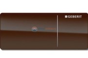 Клавиша Geberit Omega Type 70 115.083.SQ.1 для унитаза, двойной смыв, стекло/алюминий, цвет умбра