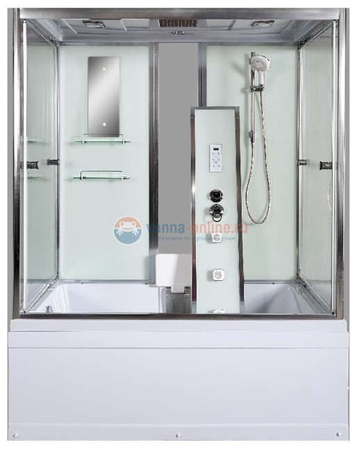 Душевая кабина Deto V150, 150 x 85 см, с электрикой, гидромассажем, с сиденьем, стекла матовые Душевая кабина Deto V150, 150 x 85 см, с электрикой, гидромассажем, с сиденьем, стекла матовые