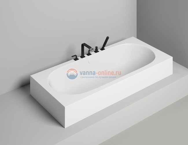 Ванна из искусственного камня Salini Ornella Axis Kit 190 x 90 x 60 см из материала Sapirit, белая глянцевая 103512G Ванна из искусственного камня Salini Ornella Axis Kit 190 x 90 x 60 см из материала Sapirit, белая глянцевая 103512G