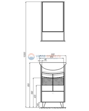 Тумба под раковину Акватон РОКО 50, 1A106801RO010 Тумба под раковину Акватон РОКО 50, 1A106801RO010