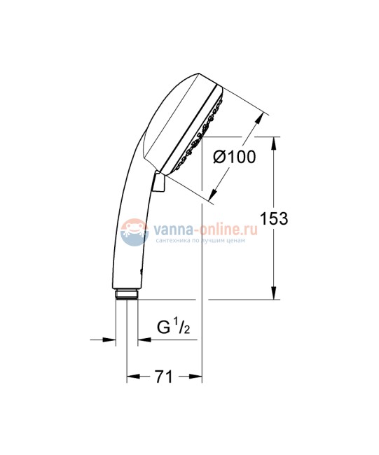 Ручной душ Grohe New Tempesta Cosmopolitan 100 IV 27573002 (27573001)
