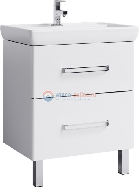 Тумба под раковину Aqwella Нео 70, напольная, белый, Neo.01.07