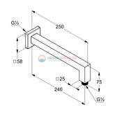 Кроншетейн для верхнего душа Kludi A-Qa 6654305-00