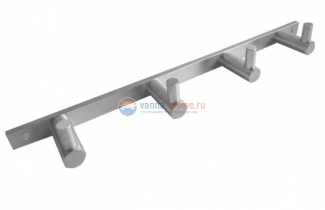 Планка с 4 крючками Bemeta Neo 104606105 27 см, хром матовый