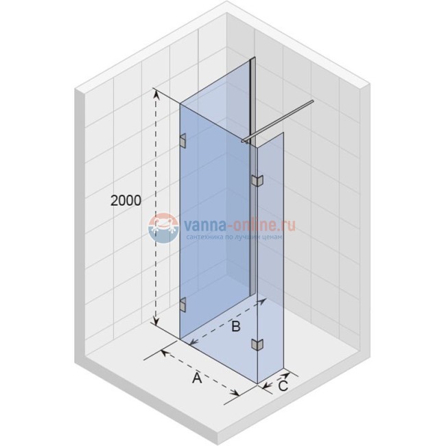 Неподвижная стенка Riho Polar P-203 GP41200 100*90 см Неподвижная стенка Riho Polar P-203 GP41200 100*90 см