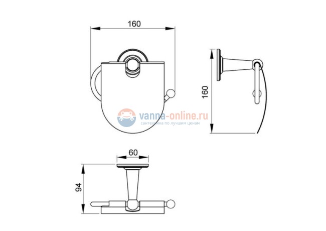 Держатель туалетной бумаги с крышкой Timo Nelson 160042/02 antique, бронза