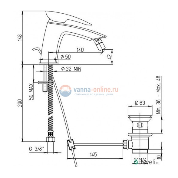 Смеситель для биде Paini Spider Смеситель для биде Paini Spider