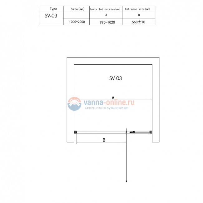 Душевая дверь RGW SV-03 B 06320310-14 100 х 200 см распашная, стекло прозрачное, черный Душевая дверь RGW SV-03 B 06320310-14 100 х 200 см распашная, стекло прозрачное, черный