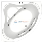 Акриловая ванна Bas Мега 160x160, с г/м Акриловая ванна Bas Мега 160x160, с г/м