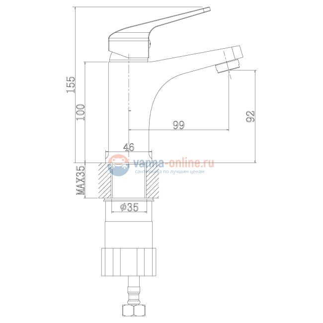 Смеситель для раковины Rossinka RS37-11U Смеситель для раковины Rossinka RS37-11U
