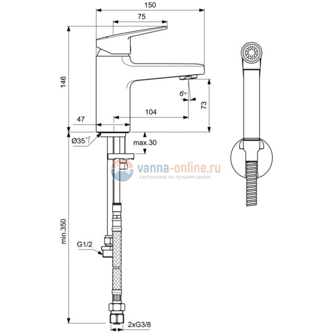 Смеситель для раковины Ideal Standard CERAPLAN BD231AA Смеситель для раковины Ideal Standard CERAPLAN BD231AA