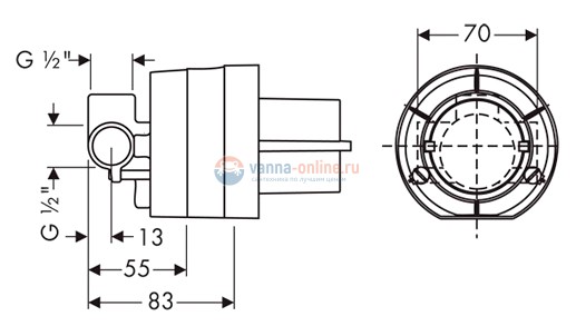 Гигиенический душ Hansgrohe SetLogis 3 в 1 (71666000/32127000/27454000)