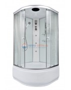 Душевая кабина Deto Em EM4580 LED гм 80 x 80 см, с крышей, с Led подсветкой, с гидромассажем