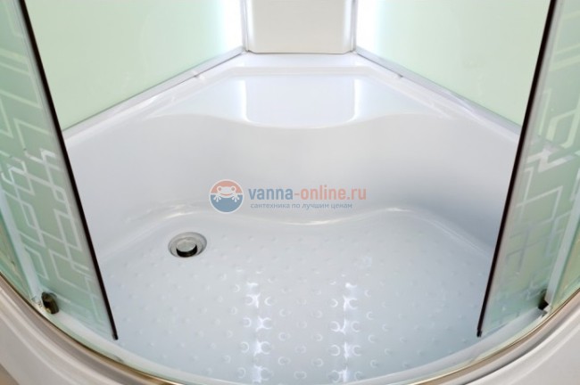 Душевая кабина Deto Em EM4580 LED гм 80 x 80 см, с крышей, с Led подсветкой, с гидромассажем