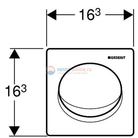 Клавиша Geberit Samba 115.819.21.1 хром, смыв/стоп