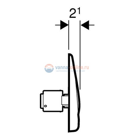 Клавиша Geberit Samba 115.819.21.1 хром, смыв/стоп