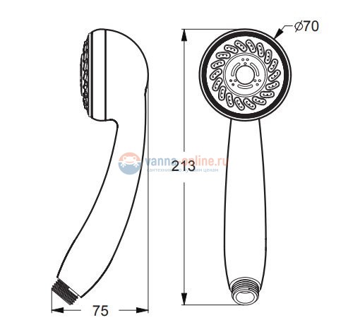 Душевая лейка Vidima Seva Jet S2 BA182AA