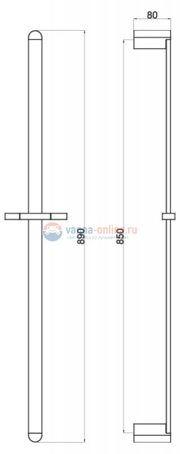 Штанга душевая BelBagno Arlie ARL-SA-CRM Штанга душевая BelBagno Arlie ARL-SA-CRM