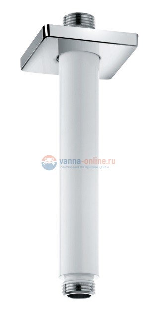 Кронштейн потолочный Kludi A-Qa 6653591-00 для душа 15 см, отражатель квадратный, цвет белый