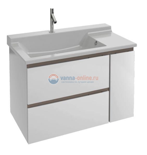Тумба под раковину Jacob Delafon Soprano 100 EB1334-N18, цвет - белый глянец, 96*53,5 см