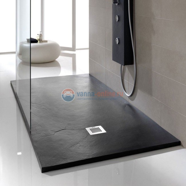 Душевой поддон RGW ST-148G 16152814-02 80 x 140 см, прямоугольный, цвет серый, из искусственного камня