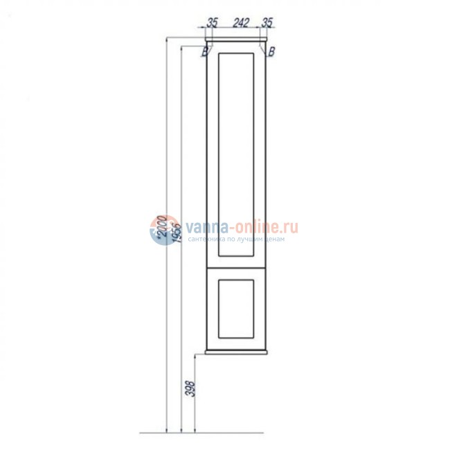 Шкаф-колонна Акватон Леон 30 см 1A186503LBPT0 подвесной, ясень черный Шкаф-колонна Акватон Леон 30 см 1A186503LBPT0 подвесной, ясень черный