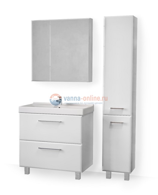 Тумба под раковину Raval Fest Fes.01.80/N/W, 80 см, белая