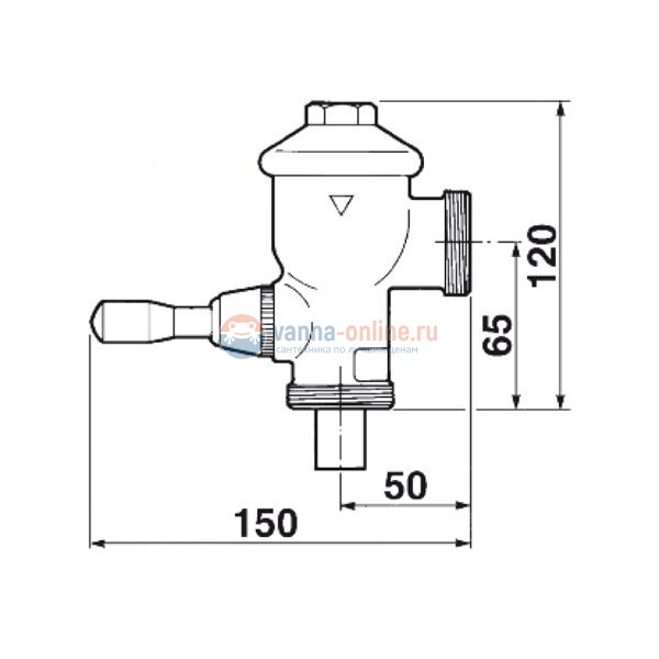 Кран самозакрывающийся Presto Eyrem 12011 для унитаза