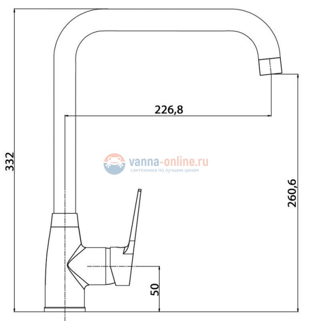 Смеситель Cezares Lana LLM2-01 для кухонной мойки