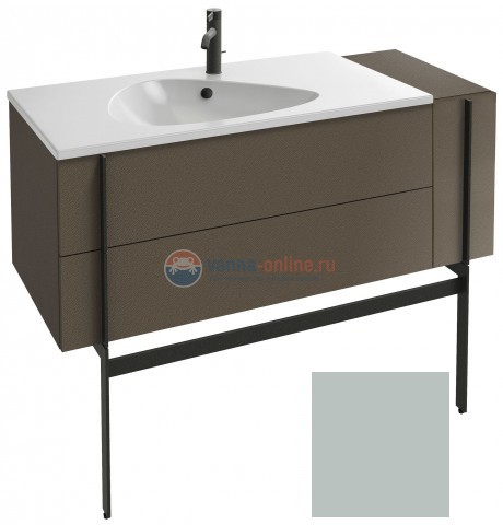 Тумба под раковину Jacob Delafon Nouvelle Vague 120 EB3034-M44, 3 ящика, с выступом, цвет - миндальный матовый