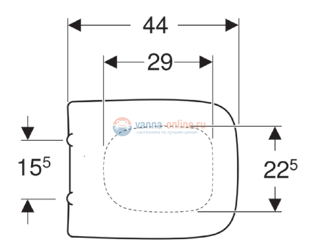 Крышка-сиденье Geberit Renova Plan 500.832.00.1 с микролифтом