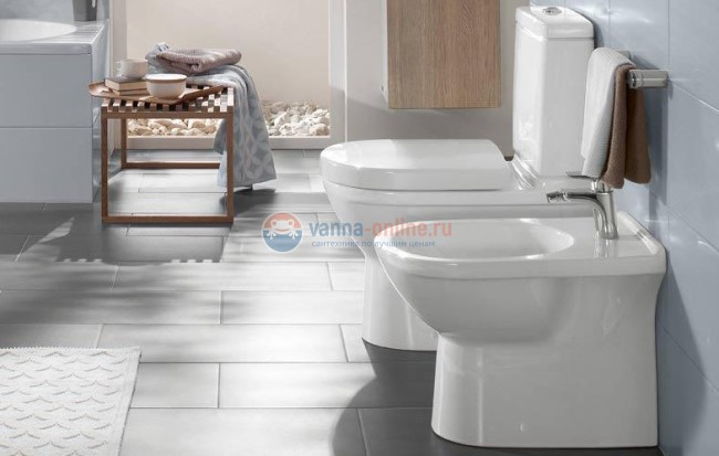 Биде Villeroy&Boch O.novo 5461 0001, напольное Биде Villeroy&Boch O.novo 5461 0001, напольное
