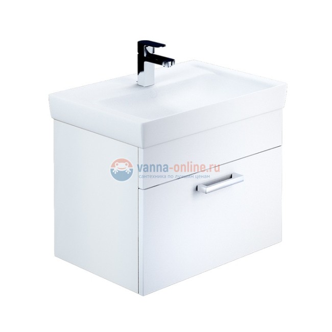 Тумба с раковиной Iddis New Mirro NMIR60Wi95K 60 см подвесная, белая Тумба с раковиной Iddis New Mirro NMIR60Wi95K 60 см подвесная, белая