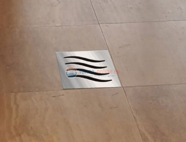 Трап водосток Pestan Confluo Standard Dry 1 100*100 нержавеющая сталь без рамки 13000015