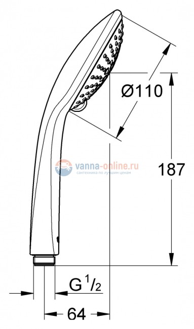 Ручной душ Grohe Euphoria 27222 Ручной душ Grohe Euphoria 27222
