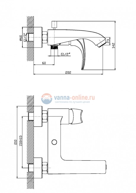 Смеситель Orange Astin M21-100cr для ванны и душа Смеситель Orange Astin M21-100cr для ванны и душа