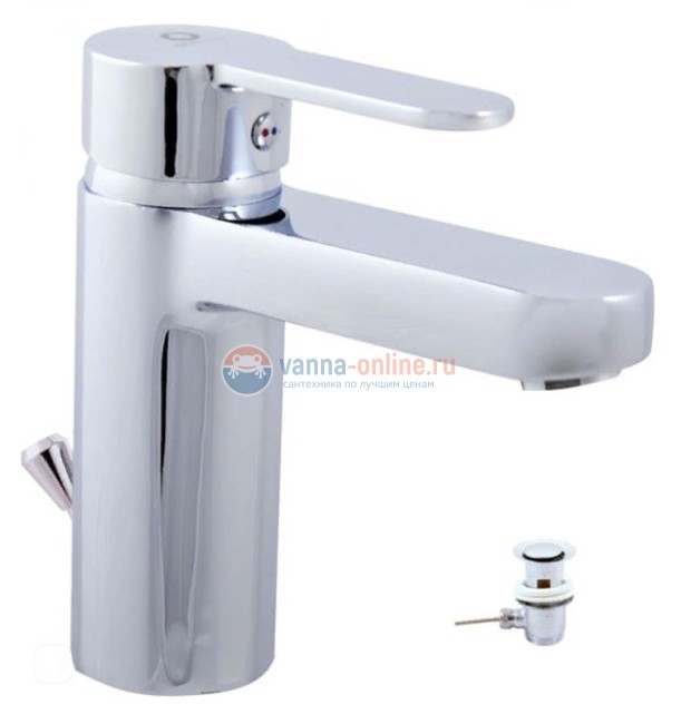 Смеситель для раковины Rav-Slezak Zambezi ZA027.5, с донным клапаном пластик, хром Смеситель для раковины Rav-Slezak Zambezi ZA027.5, с донным клапаном пластик, хром
