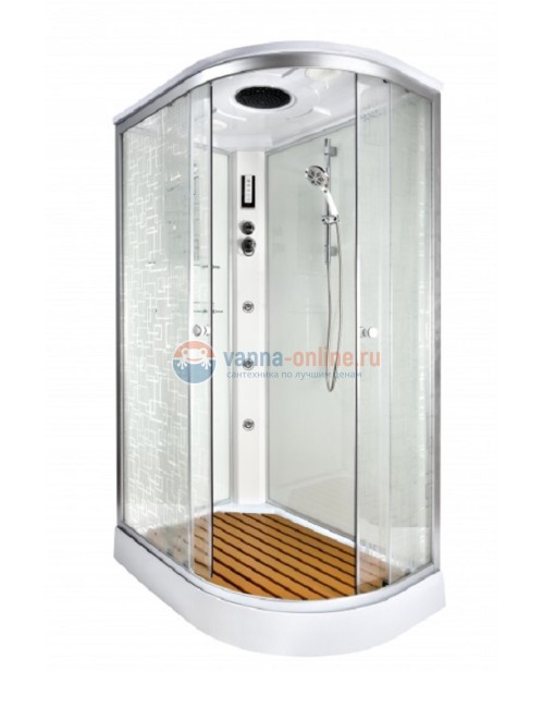 Душевая кабина Deto Em EM1511 L/R гм 110 x 80 см, с крышей, с гидромассажем