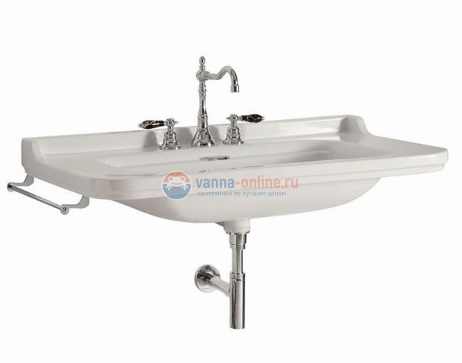 Раковина Kerasan Waldorf 4142K1bi/cr*1, 100*55 см