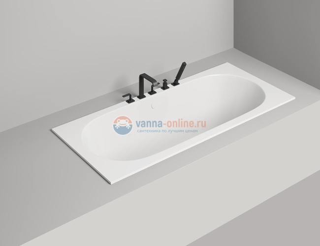 Ванна из искусственного камня Salini Ornella Axis Kit 190 x 90 x 60 см из материала Solix, белая матовая 103522M Ванна из искусственного камня Salini Ornella Axis Kit 190 x 90 x 60 см из материала Solix, белая матовая 103522M