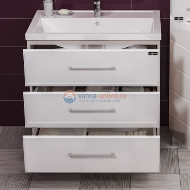 Тумба под раковину СаНта Омега 80 207006, напольная Тумба под раковину СаНта Омега 80 207006, напольная