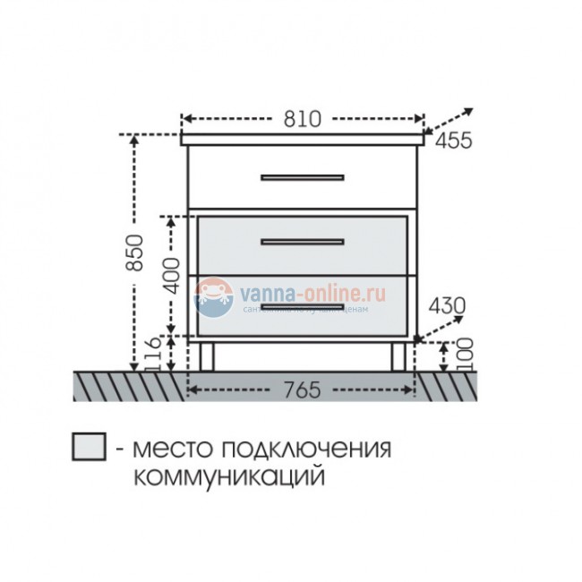 Тумба под раковину СаНта Омега 80 207006, напольная Тумба под раковину СаНта Омега 80 207006, напольная