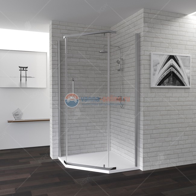 Душевой уголок RGW PA-81, 01088122-11, 120 х 120 x 195 см трапеция, дверь распашная, стекло прозрачное, хром Душевой уголок RGW PA-81, 01088122-11, 120 х 120 x 195 см трапеция, дверь распашная, стекло прозрачное, хром