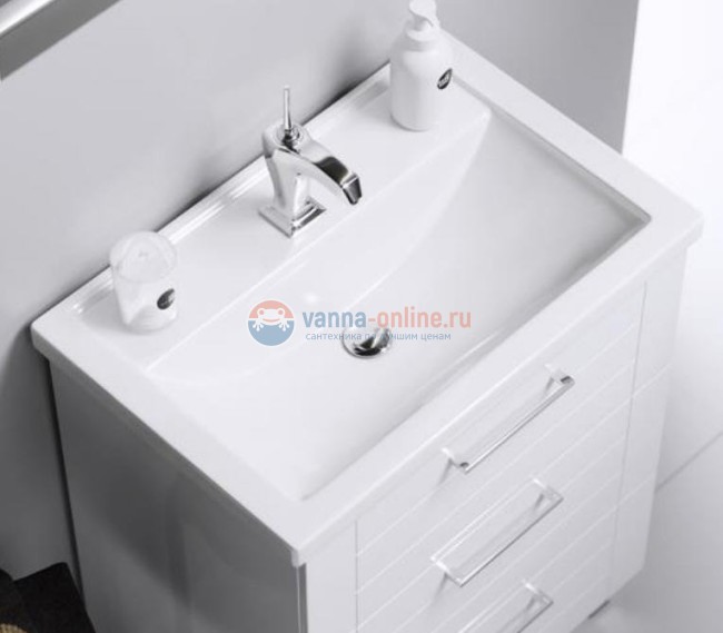 Тумба с раковиной Aqwella Манчестер MAN01083, 80 см, напольная